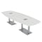 Skutchi Designs 45 in W, 145 in L, 29 in H, Engineered Wood Top, White HAR-ABOT-46X143-DOU-ELEC-WHCYPRESS - alternate 1